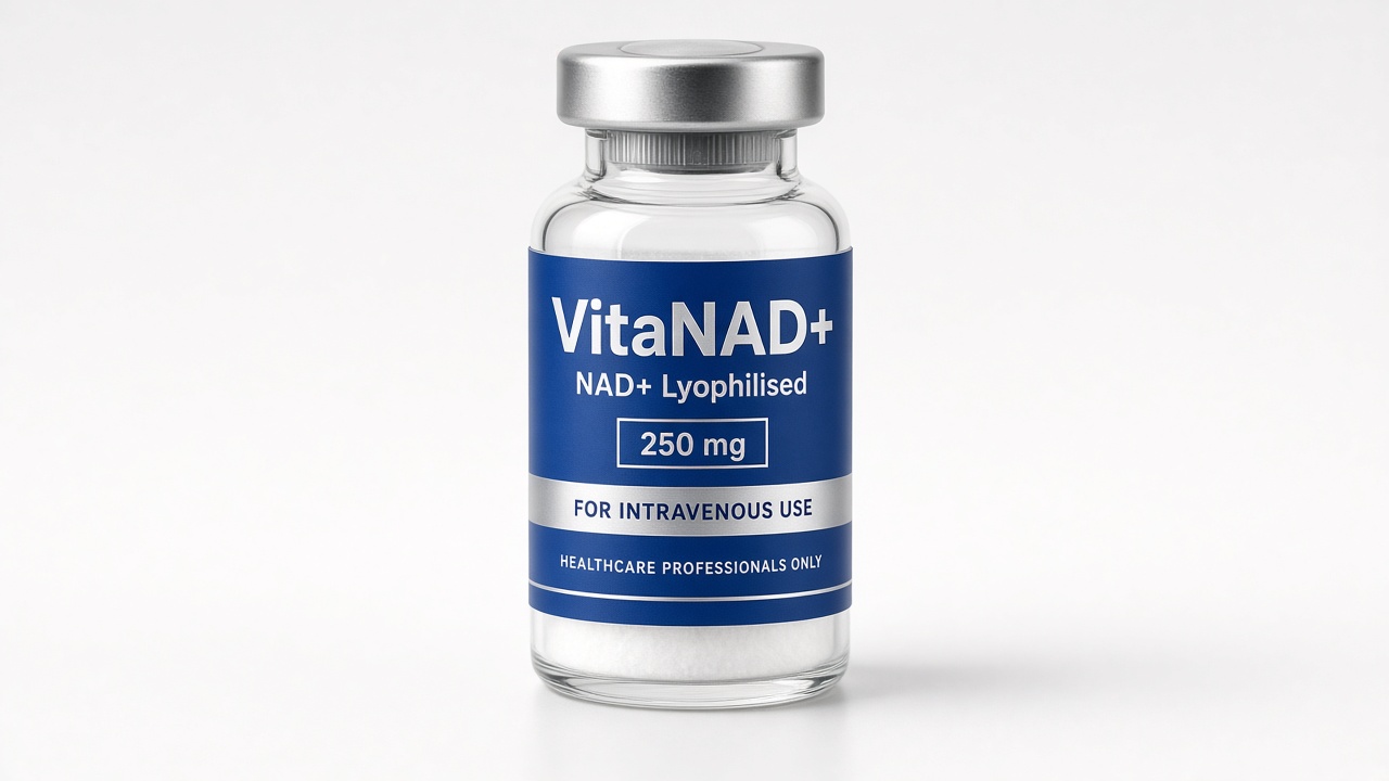 VitaNAD+ NAD+ Lyophilised 250 mg vial for intravenous use by healthcare professionals